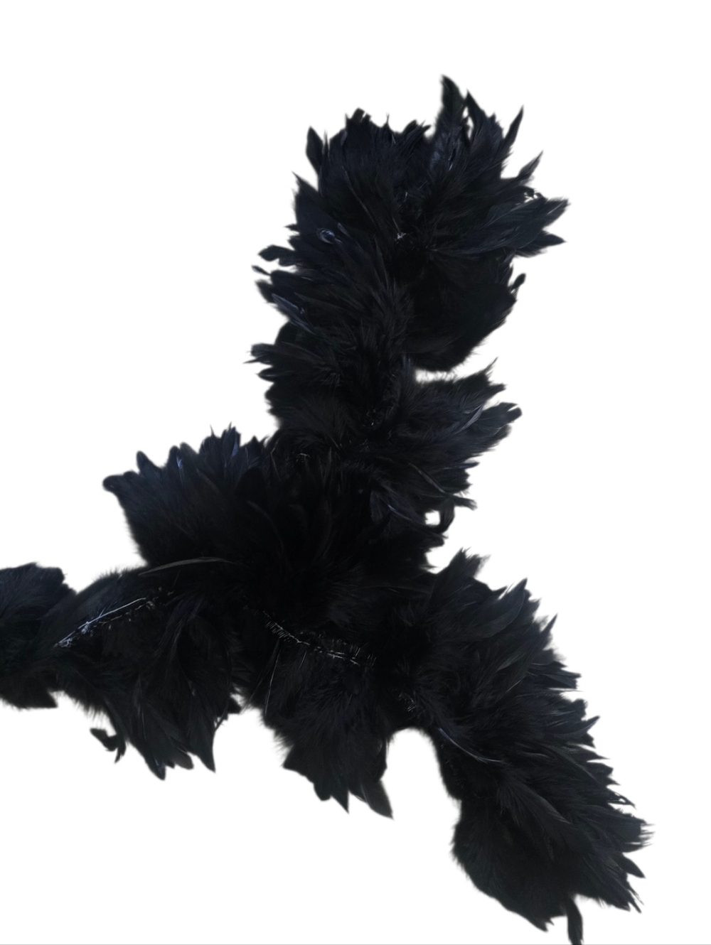 Black Feather Boa – 60” Glam Statement / Old Hollywood / Burlesque Vibe - Picture 4 of 5